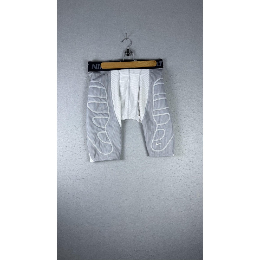 Nike Pro Combat Dri-FIT Baseball Sliding Shorts Mens Gray White Compression MLB‎